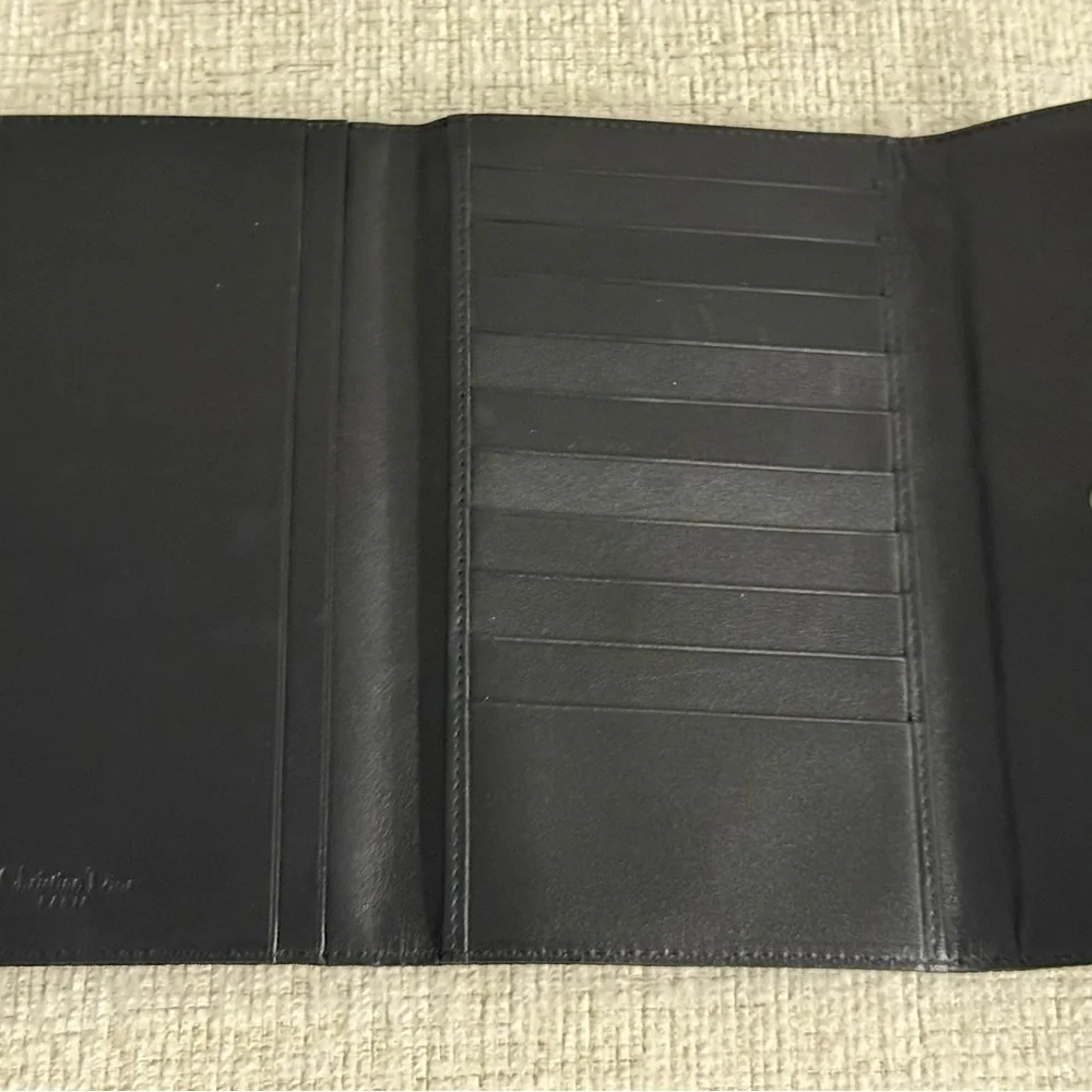 Vintage Christian Dior Trotter Canvas Long Wallet Black